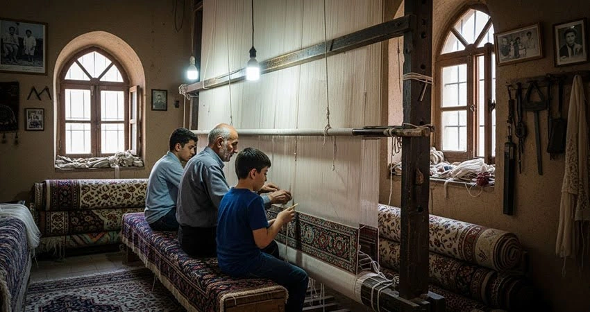 ویژگی های منحصربه فرد فرش دستباف اصفهان در کلاهدوزان